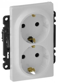 Legrand 753127  Контакт шуко двоен без детска защита без рамка Valena life Бяло - 753127