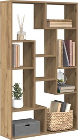 858164 vidaXL Библиотека, дъб артизан, 72x20x120,5 см, инженерно дърво