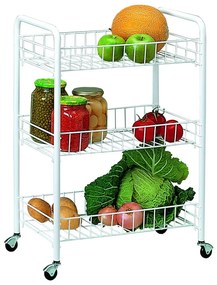 Бял метален подвижен рафт 41x60 cm - Rayen