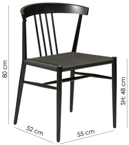 Черен трапезен стол Sava - DAN-FORM Denmark