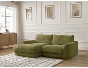 Шенилов ъглов диван в цвят каки (ляв ъгъл) Leonore – Bobochic Paris