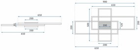 Плафон LED + дистанционно управление WHITE APP660