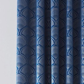 Сини завеси в комплект от 2 броя 229x168 cm Art Deco Pearl - Catherine Lansfield