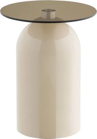 Кръгла странична масичка със стъклен плот ø 40 cm Ravello – House Nordic