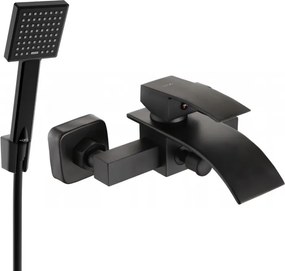 Mexen Aries R45 батерия за вана с душ комплект, черна - 74483R45-70