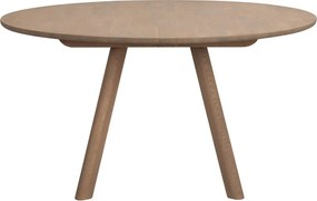 Кръгла сгъваема трапезна маса от масивен дъб ø 140 cm Clapperton – Rowico