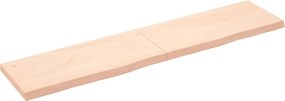 363599 vidaXL Стенен рафт, 180x40x(2-6) см, необработен масивен дъб