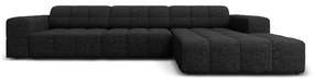 Антрацитен ъглов диван (десен ъгъл) Chicago - Cosmopolitan Design
