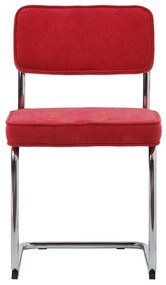 Червен велурен трапезен стол Rupert – Unique Furniture