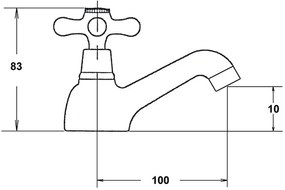 Стоящ вентил за мивка в бронзов цвят Antea – Sapho