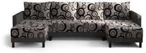Разтегателен диван в П-образна форма, 290x90x140, circle 83/rainbow 27