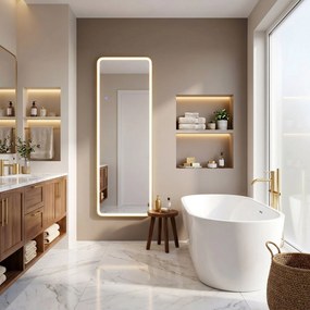 Огледало LED Classico 50x160cm Brush Gold