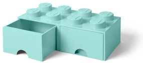 Ментовозелена кутия за съхранение с две чекмеджета - LEGO®