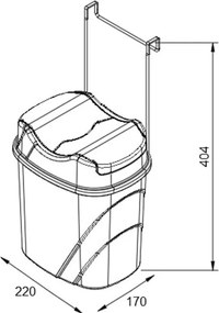 кофа за смет TEKNO TEL SF-007GK , 5.5 л.