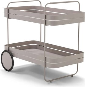 Метална маса за сервиране на колелца 74x42 cm Gin &amp; Trolley – Spinder Design