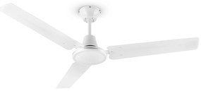 Klarstein Spin Doctor, вентилатор за таван, 122CM, 55W, 3 перки, неръждаема стомана, бял