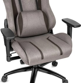 Ергономичен геймърски стол HC-1013 - сиво покритие от висококачествен плат