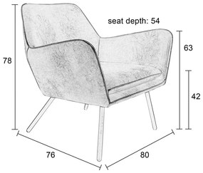 Кафяв фотьойл Bon - White Label