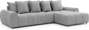 Сив ъглов диван (десен ъгъл) Albane – Ropez