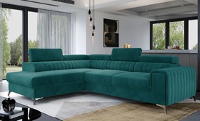 Ъглов диван Renesy-Petrol-Left
