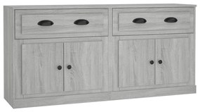 3185269 vidaXL Сайдборди, 2 бр, сив сонома, инженерно дърво