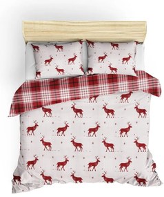 Спално бельо с чаршаф от памучна смес за двойно легло Claret Red, 200 x 220 cm Geyik - Mijolnir