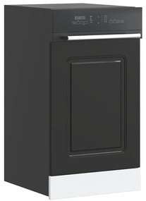 853648 vidaXL Панел за съдомиялна машина, Kalmar, черен, инженерно дърво