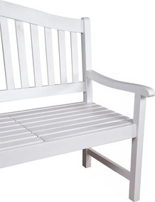 Бяла градинска пейка от масивно дърво Singapore – Garden Pleasure