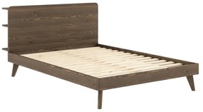 Кафяво борово двойно легло с решетка 180x200 cm Retreat - Karup Design