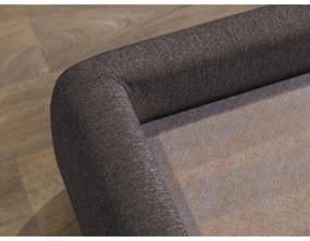 Тъмносиво двойно тапицирано легло с място за съхранение с включена подматрачна рамка 180x200 cm Garance – Bobochic Paris