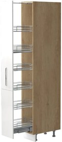 Висок подов шкаф Raval K21-30-1KZ-White - White glossy