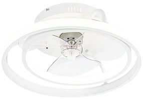 Вентилатор за таван бял 46.5cm вкл. LED с дистанционно управление - Kees