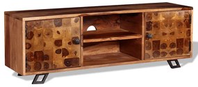 243965 vidaXL ТВ шкаф, акациево дърво масив, 120x30x40 cм