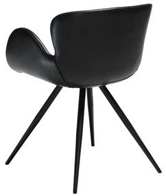 Черен тапициран трапезен стол с подлакътници Gaia – DAN-FORM Denmark