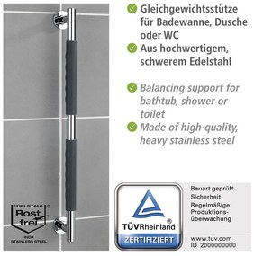 Стенен парапет за баня от неръждаема стомана Secura – Wenko