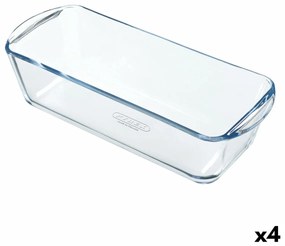 Форма за Печене Pyrex Classic Квадратен 32 x 12 x 8 cm Прозрачен (4 броя)