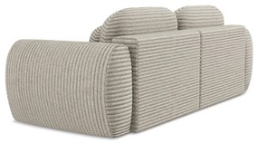 Светлокафяв разтегателен диван с място за съхранение от рипсено кадифе 266 cm Kini – Makamii