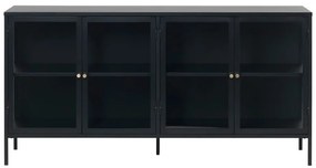 Черна метална витрина 170x85 cm Carmel – Unique Furniture