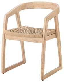 Трапезен стол от масивно каучуково дърво в естествен цвят Serrone – Bloomingville