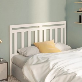 814105 vidaXL Горна табла за легло, бяла, 166x4x100 см, бор масив