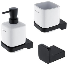 NIMCO MAC комплект-31K-T-90 -Дозатор за сапун, поставка за четки за зъби и закачалка MAYA