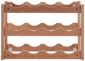 Стелаж за вино от масивен орех в естествен цвят, брой бутилки 12 Arla – Premier Housewares