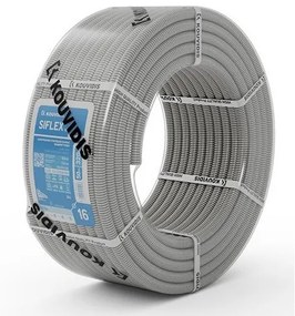 Kouvidis Гофрирана тръба вън. ф20мм вътр. ф14.1мм 320N клас 2241 цвят Сив SIFLEX 100м - KD2003920