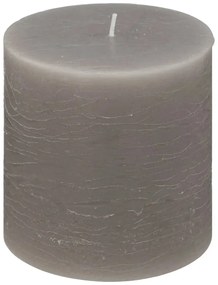 Свещ без аромат atmosphera Olia, Кръгла, 10x10 cm - Тъмносив