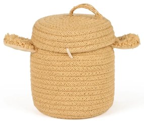 Жълта текстилна детска кошница за играчки ø 13x15 cm Mini Charlie the Chicken – Lorena Canals