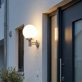 Модерна външна стенна лампа стомана неръждаема стомана IP44 - Sfera