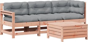 3250782 vidaXL Градински комплект с възглавници, 4 части, дугласко дърво масив