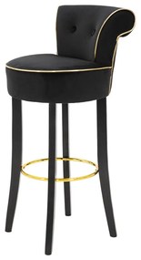 Бар стол от синьо кадифе 96 cm Luxy - Mauro Ferretti