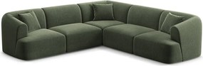 Зелен кадифен ъглов диван Campi – Cosmopolitan Design