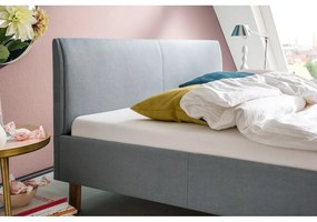 Синьо /сиво двойно легло 140x200 cm тапицирано без ламелно дъно Lena – Meise Möbel
